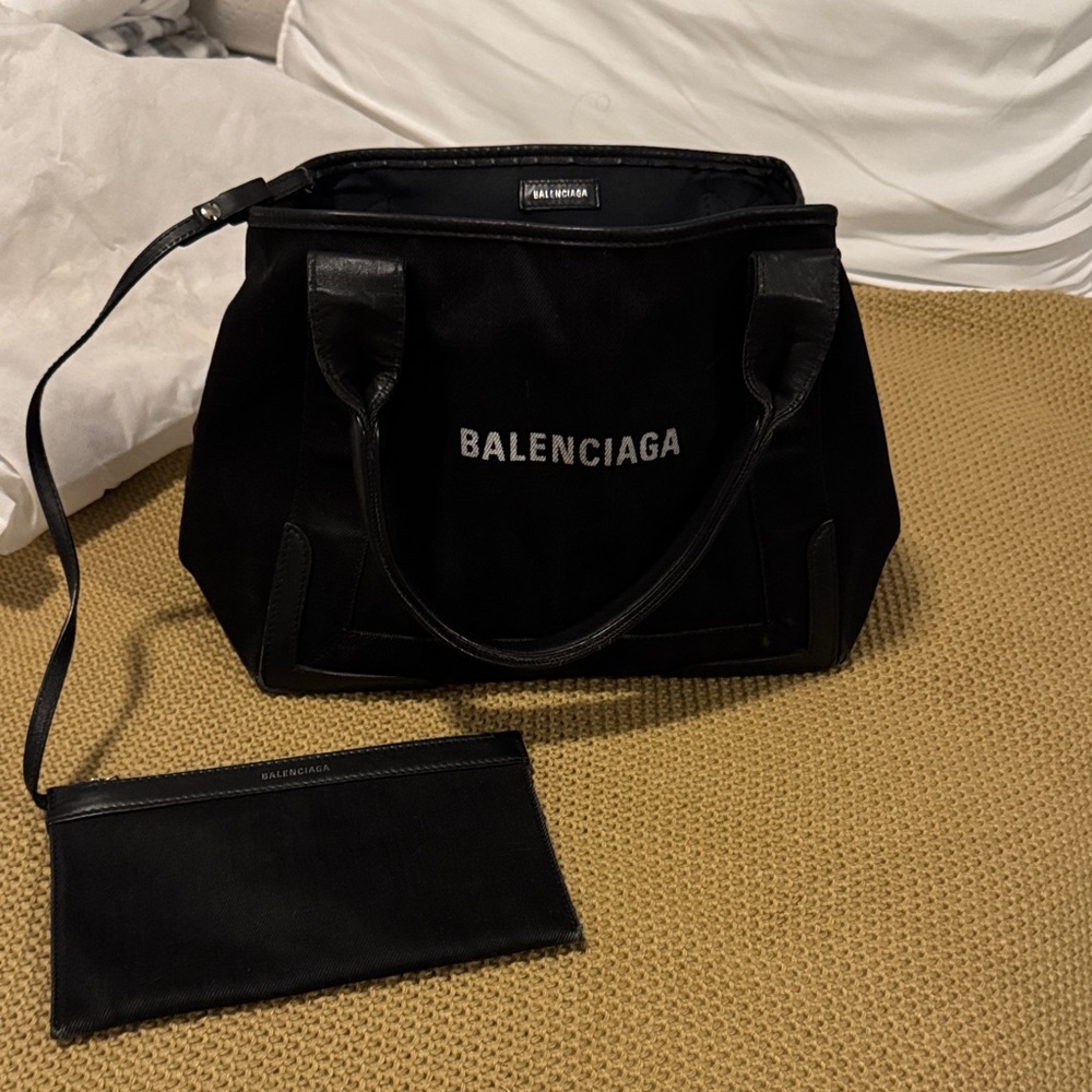 Balenciaga Small Cabas Tote Bag with Pouch